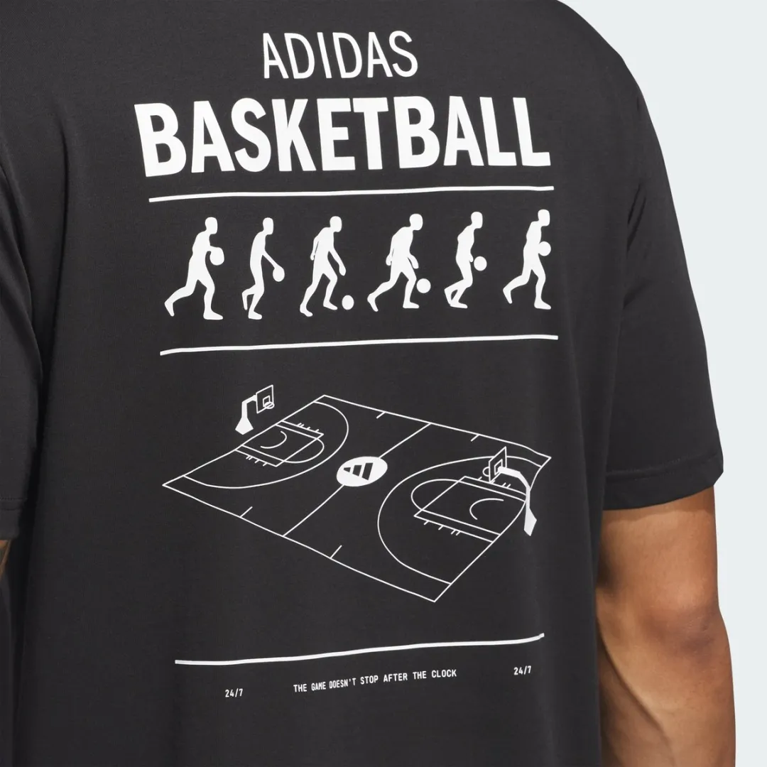 adidas Performance Basketball T-shirt JI7098 - Heren M - Zwart