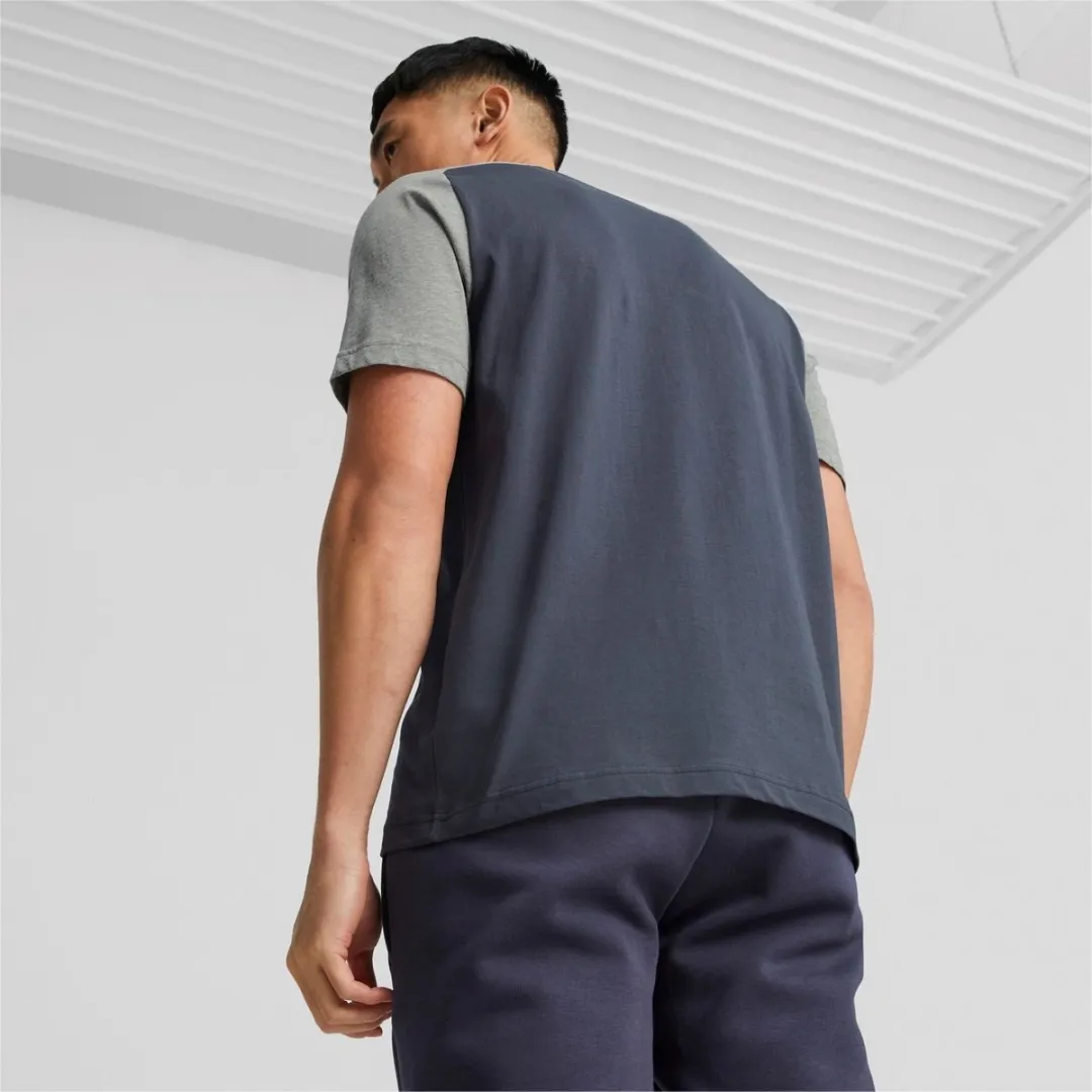 PUMA Team Cup Casuals T-Shirt Heren S - Marine