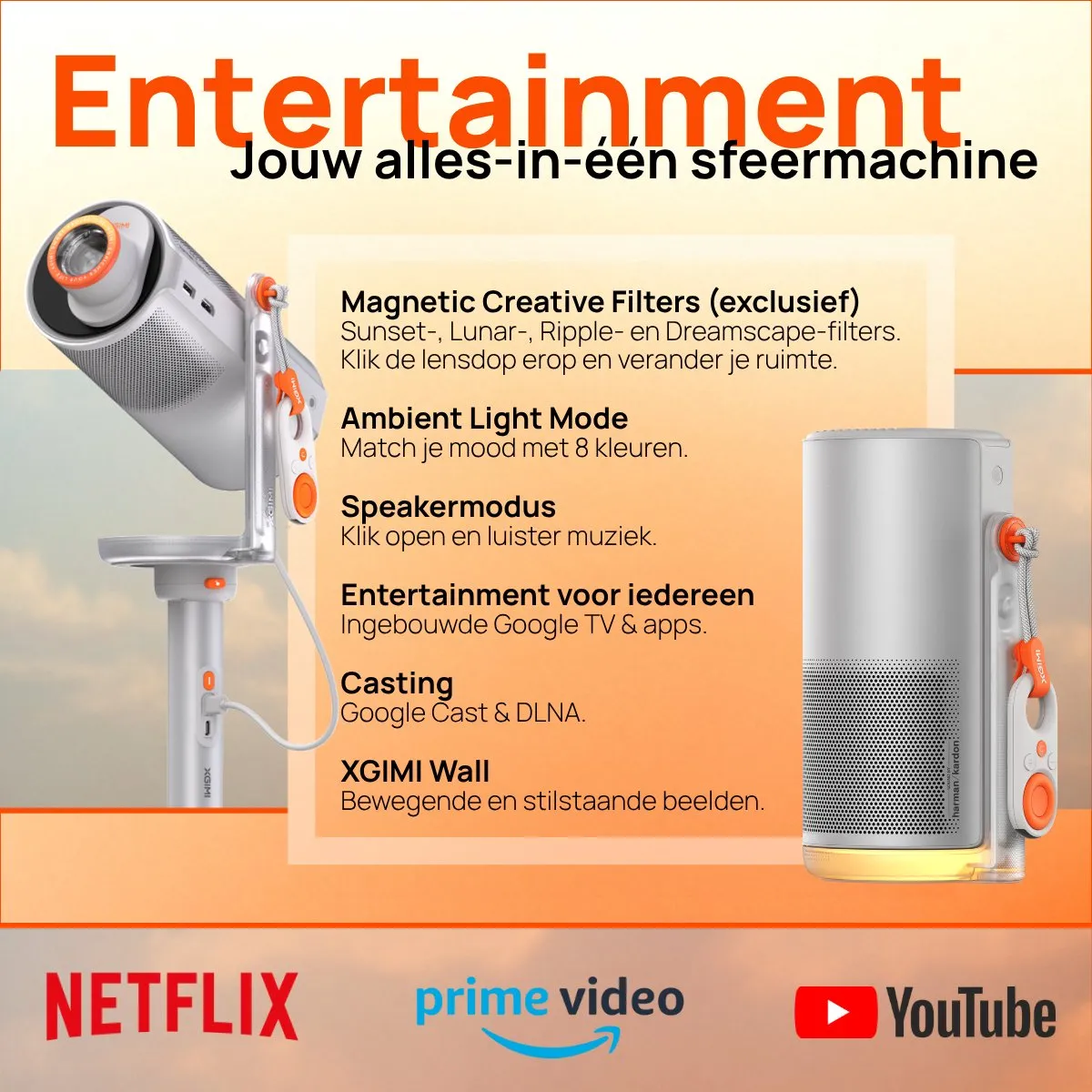 XGIMI MoGo 4 Draagbare Projector - Lichtgrijs
