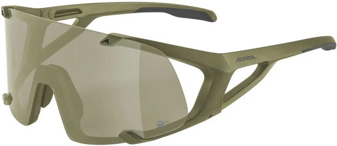 Alpina Hawkeye Q-lite Zonnebril - Groen Silver Mirror CAT3