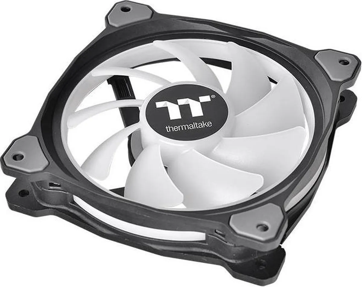 Thermaltake Riing Duo 12 RGB Premium CL-F073-PL12SW-A - 3x 12cm Ventilatoren - Zwart - afbeelding 6 van 6