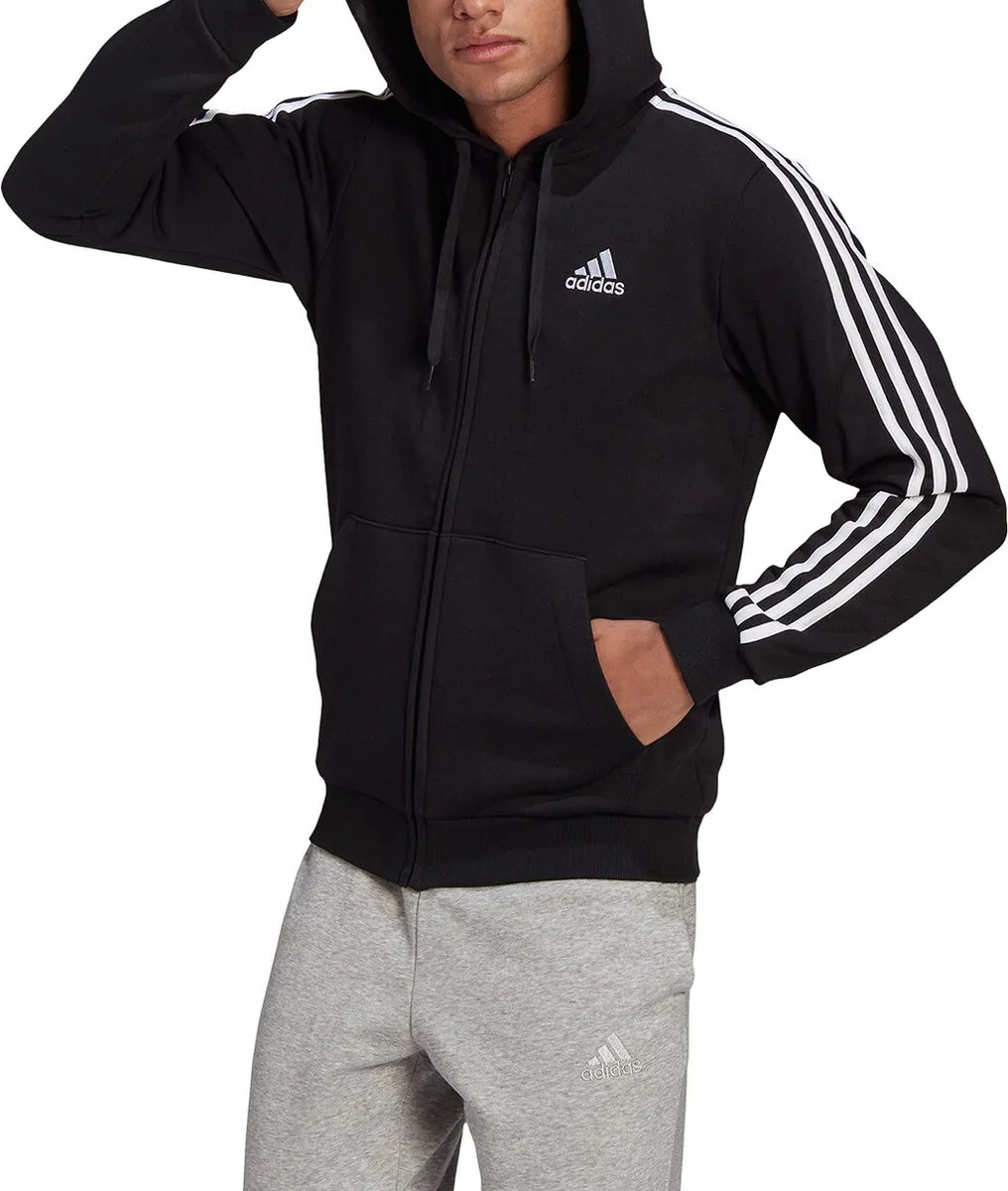 adidas Essentials 3-Stripes Fleece Vest - Zwart - Maat S