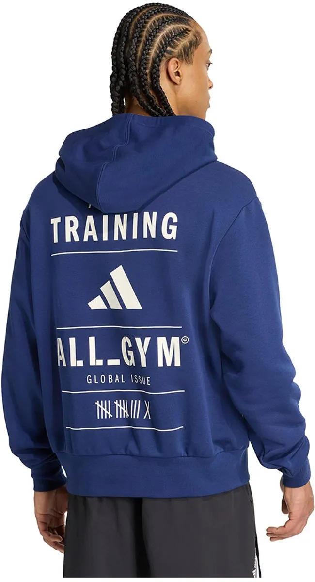 Adidas Category Training Graphic Hoodie - S - Dark Blue