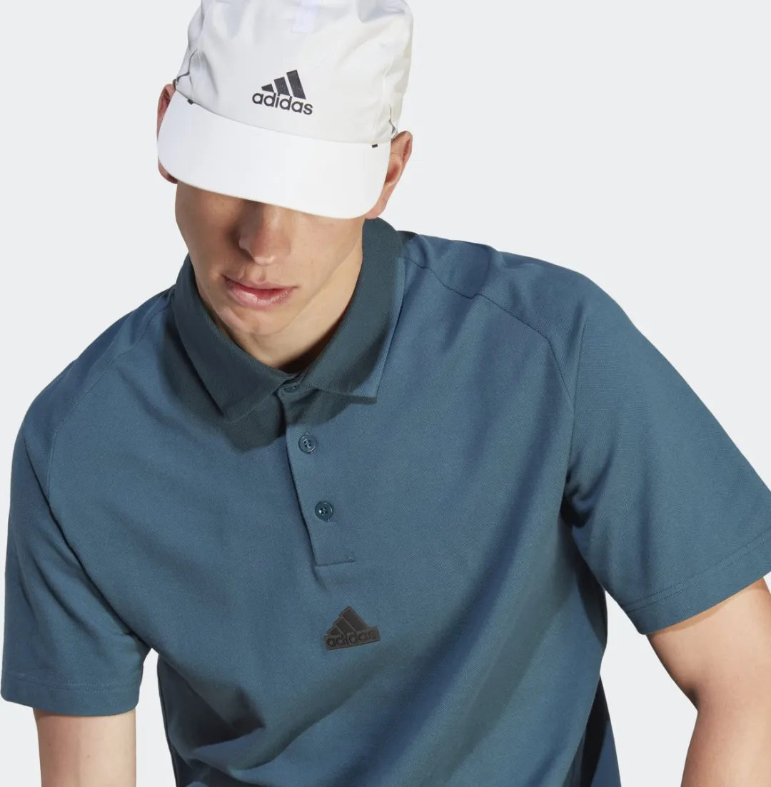 adidas Z.N.E. Premium Poloshirt IJ6134 - Heren - S - Turquoise - afbeelding 6 van 6