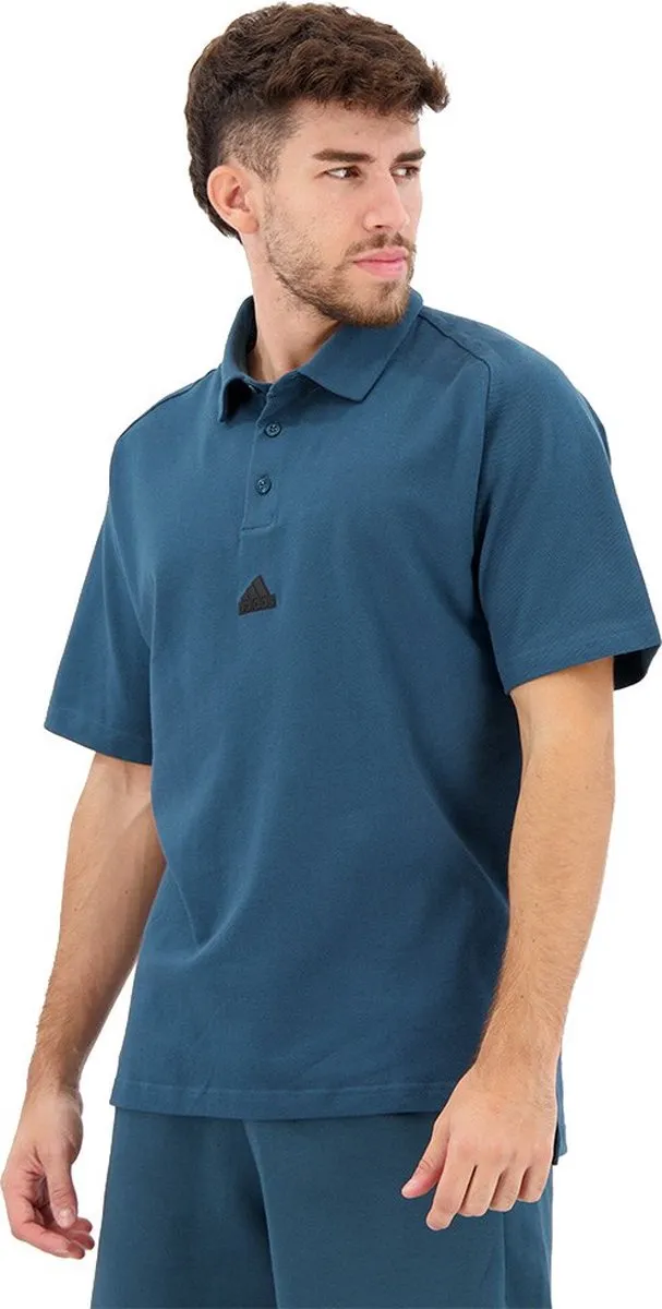 adidas Z.N.E. Premium Poloshirt IJ6134 - Heren - S - Turquoise