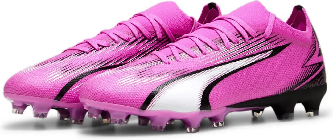 PUMA ULTRA MATCH FG/AG Sportschoenen - Poison Pink/Wit/Zwart - 42.5
