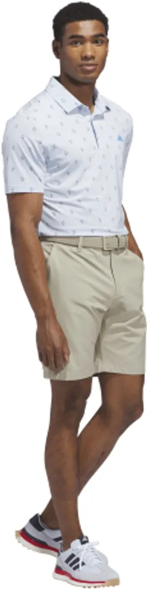 Adidas Ultimate Essence Print Climacool Heren Golfpolo - XL - Lichtblauw - afbeelding 6 van 6