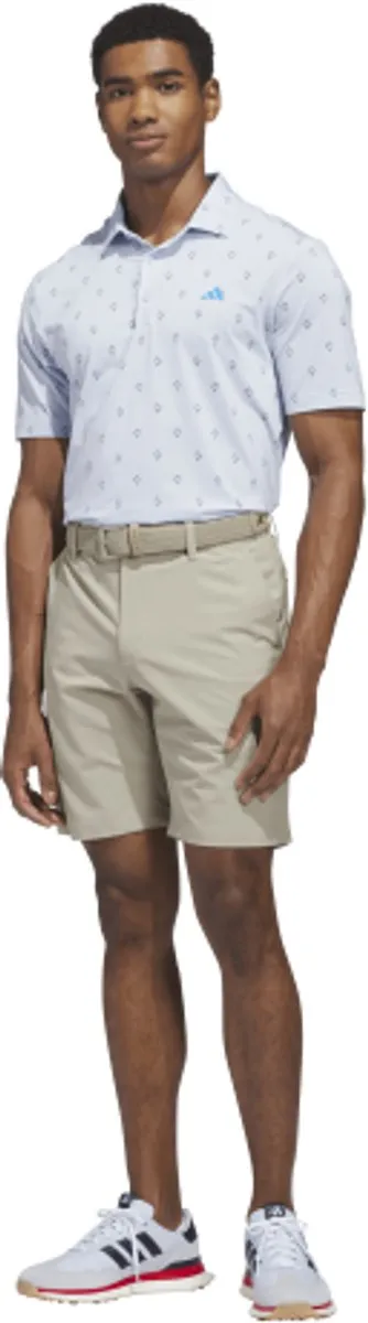 Adidas Ultimate Essence Print Climacool Heren Golfpolo - XL - Lichtblauw