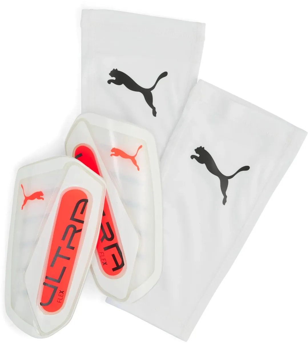 PUMA Ultra Flex Scheenbeschermers & Sleeves S - Witfluo Red