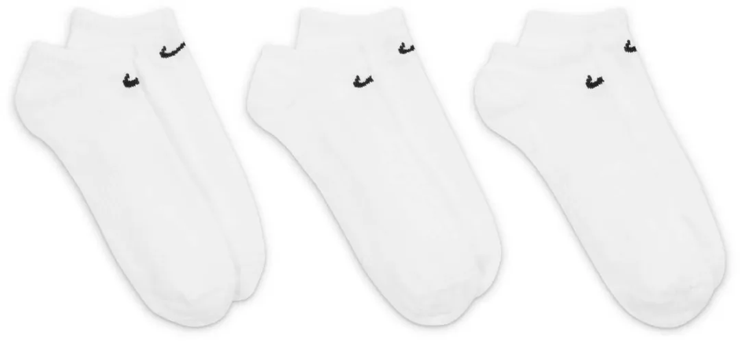 Nike Everyday Lightweight Sokken 42-46 - 3 Stuks - Wit/Zwart