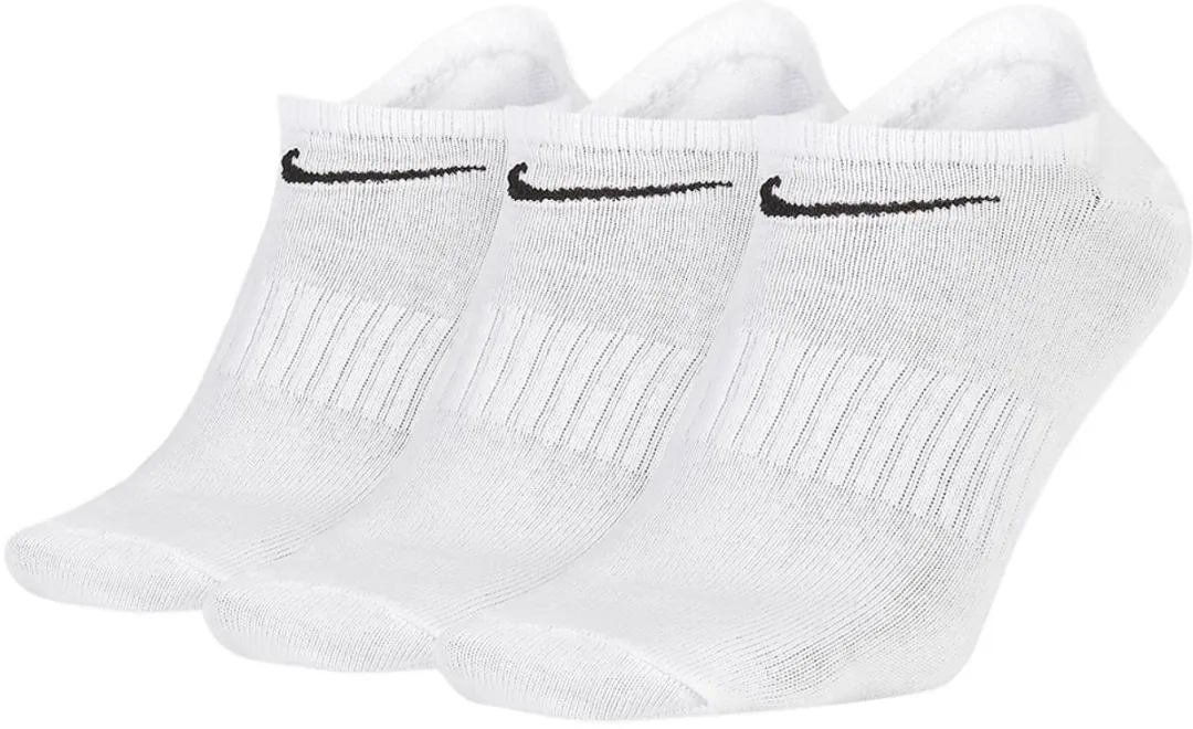 Nike Everyday Lightweight Sokken 42-46 - 3 Stuks - Wit/Zwart