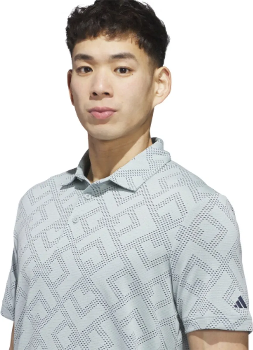 Adidas Ultimate CLSN Jacquard Heren Golfpolo - Olijf M
