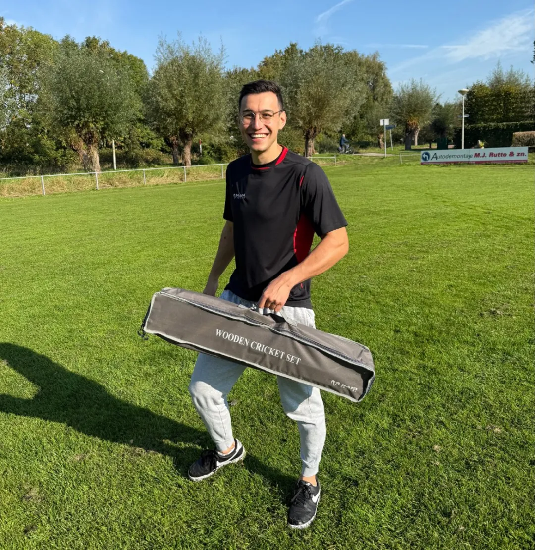 Ubergames Cricket Set Senior 5 - Hardhout - Zwart
