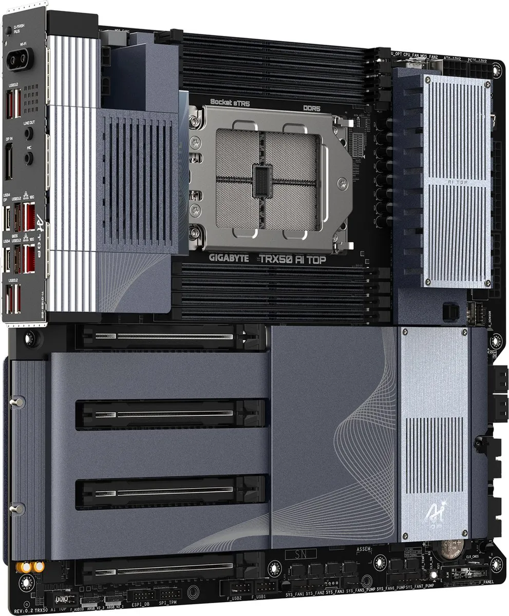 Gigabyte TRX50 AI TOP Moederbord - sTR5 AMD TRX50 - Wi-Fi 7