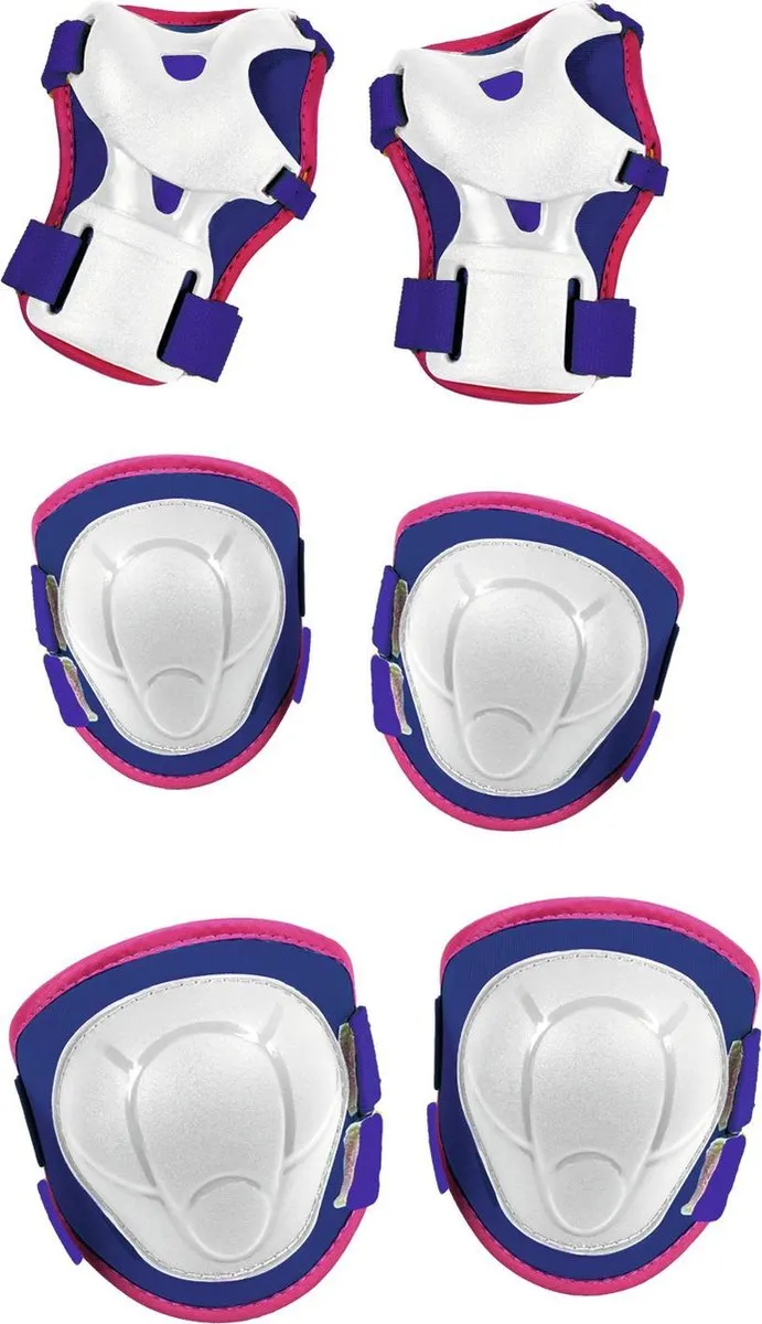 K3 Valbescherming Set S - 3-delig Wit/Blauw