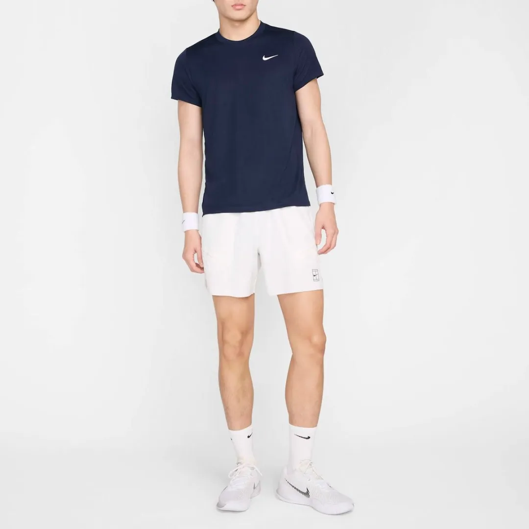 Nike Court Dri-FIT Victory Shirt Heren M - Donkerblauw