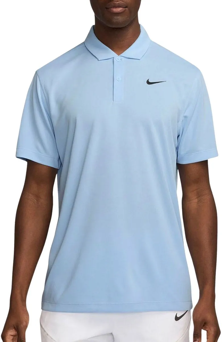 Nike Court Dri-FIT Polo Heren - Lichtblauw