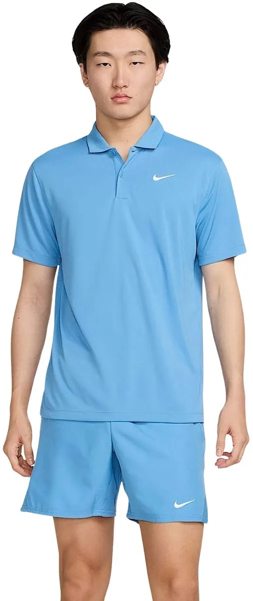Nike Court Dri-FIT Polo Heren - Lichtblauw