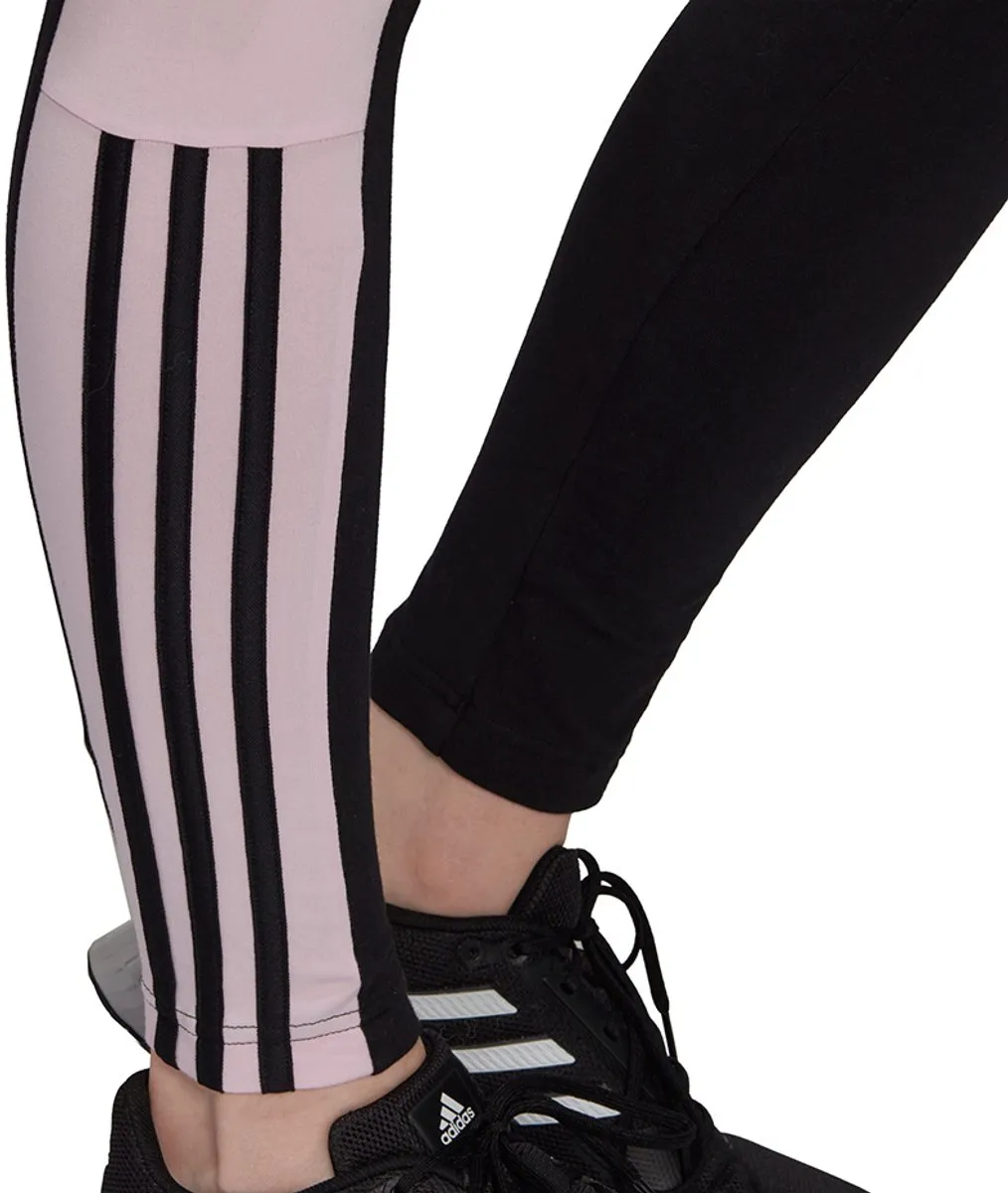 adidas Essentials Colorblock Legging Dames - XS - Zwart-Roze