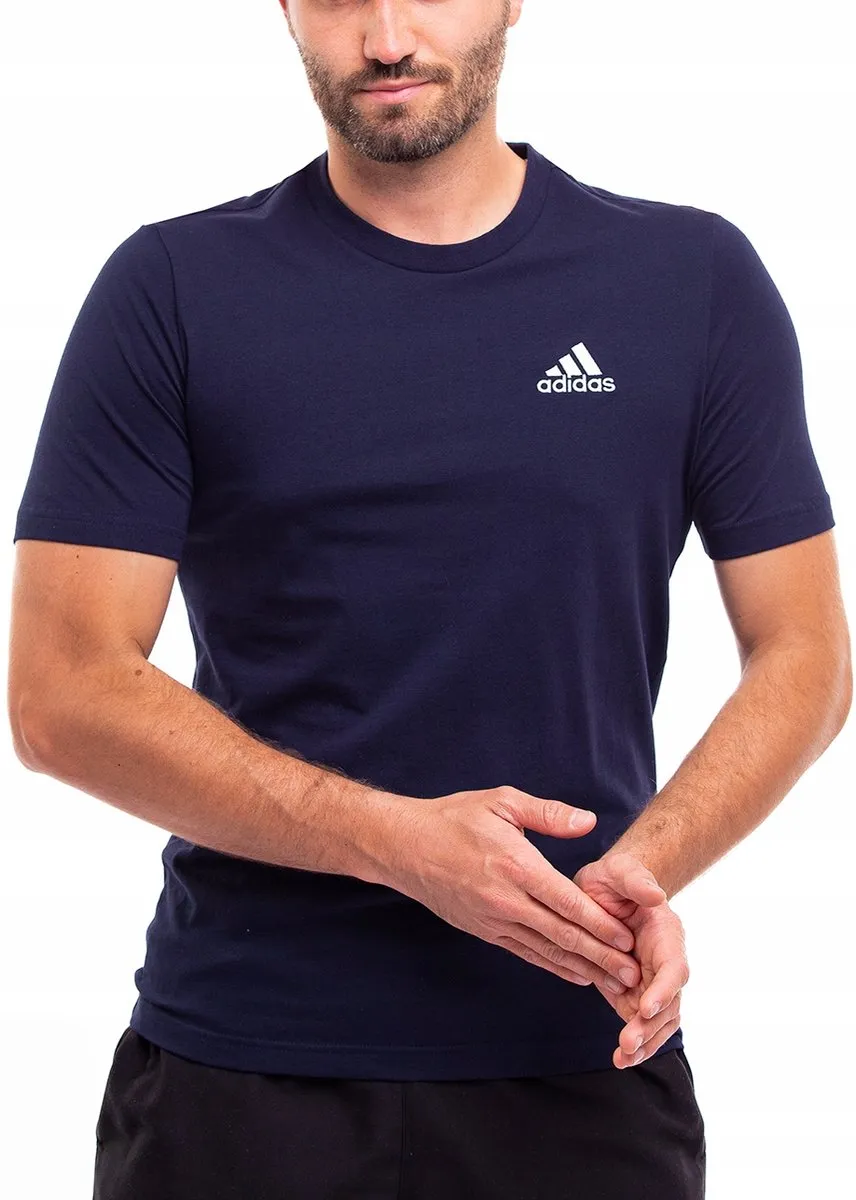 adidas Essentials Embroidered T-shirt GK9649 - Heren - Blauw