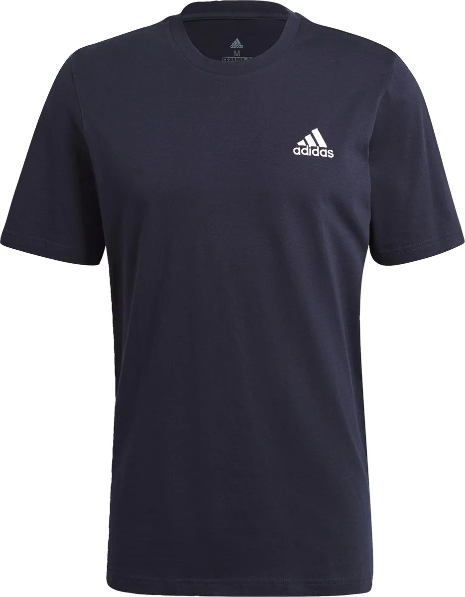 adidas Essentials Embroidered T-shirt GK9649 - Heren - Blauw