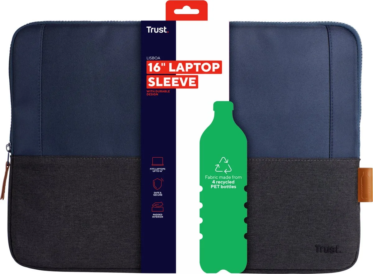 Trust Lisboa Laptophoes 16 inch - Blauw - 24982