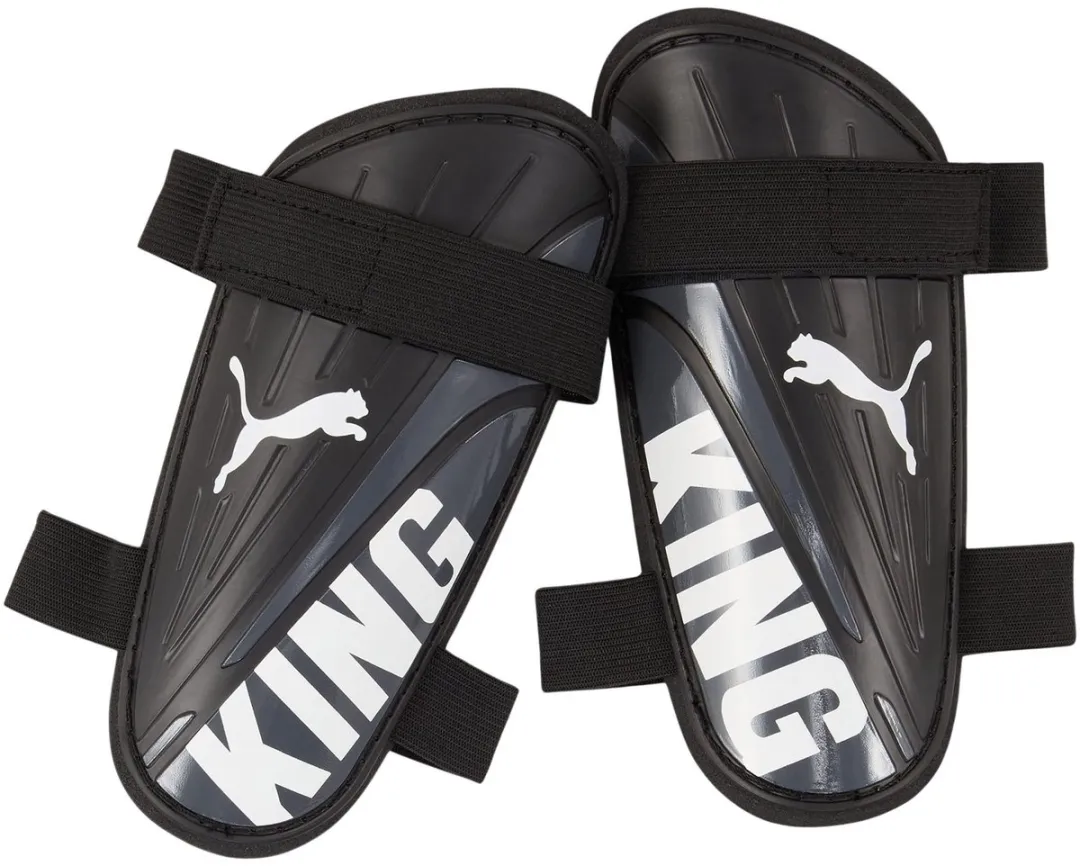 PUMA King Strap Scheenbeschermers Senior XL - Zwart/Wit