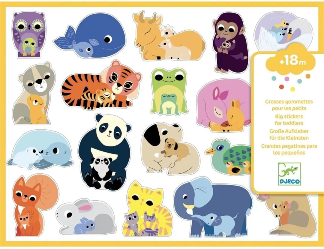 Djeco Stickers Dierenmoeders en Baby's DJ09077