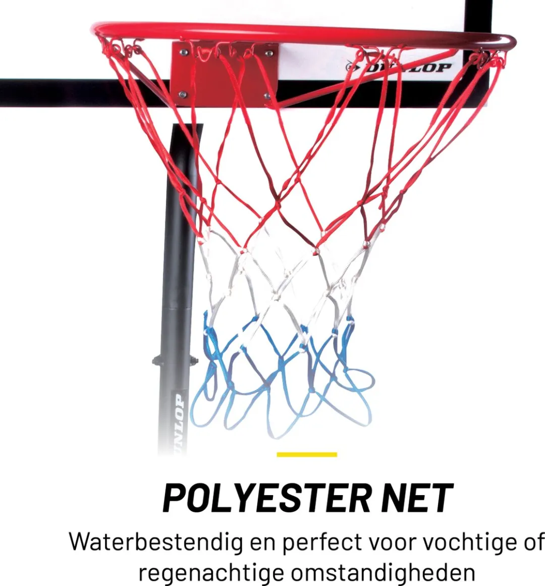 Dunlop Basketbalset Junior - 165-205cm - Zwart/Wit/Rood
