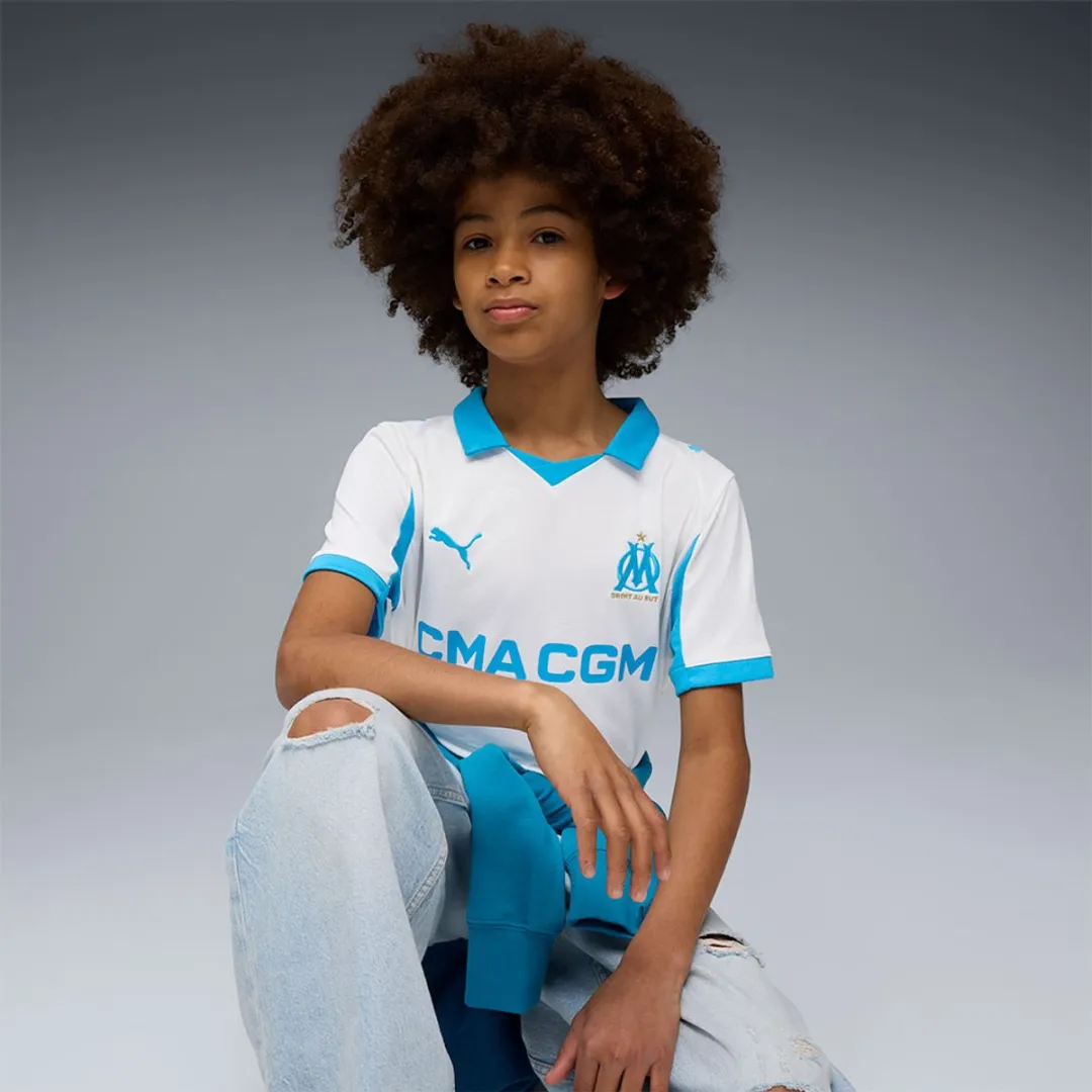 PUMA Olympique Marseille 25/26 Thuis T-shirt Junior - Wit 128