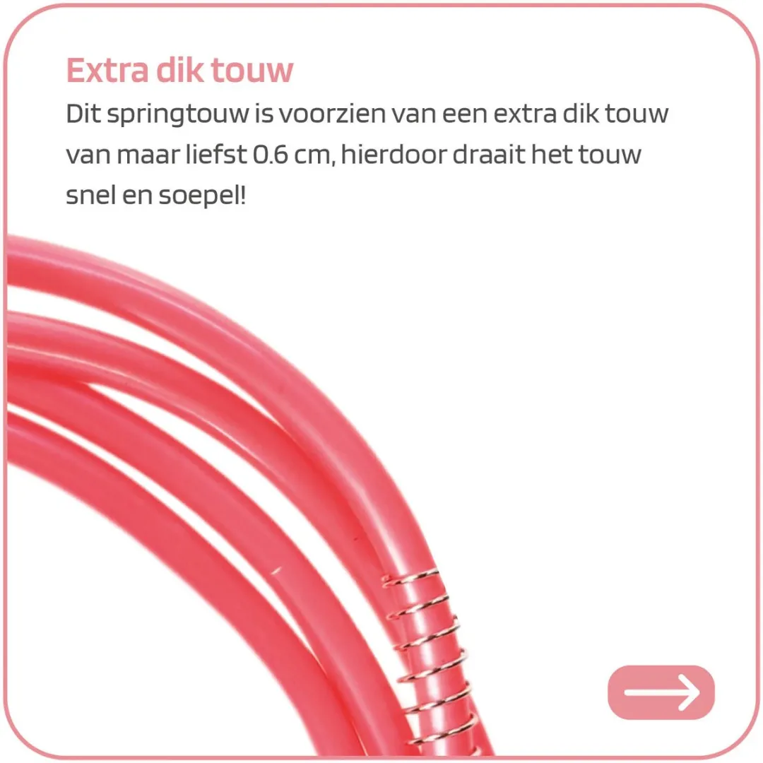 Jobber Toys Lang Springtouw 5m - Roze