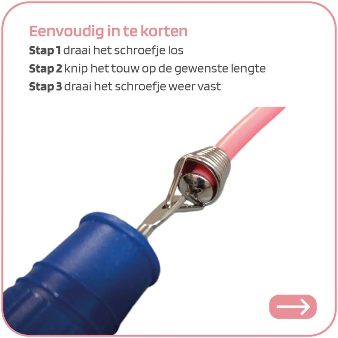 Jobber Toys Lang Springtouw 5m - Roze