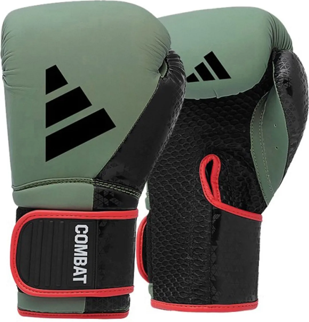 Adidas Combat 50 Bokshandschoenen 14 oz - Groen/Zwart