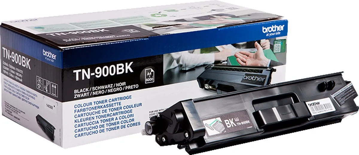 Brother TN-900BK Toner - 6000 pagina's - Zwart