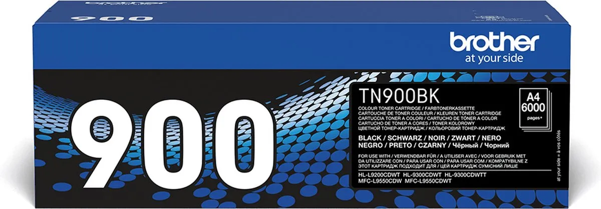 Brother TN-900BK Toner - 6000 pagina's - Zwart