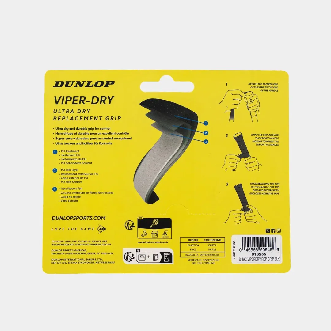 Dunlop Viperdry Rep Grip - Zwart