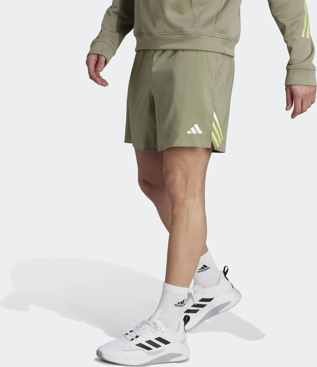adidas Performance Train Icons 3-Stripes Short - Groen S
