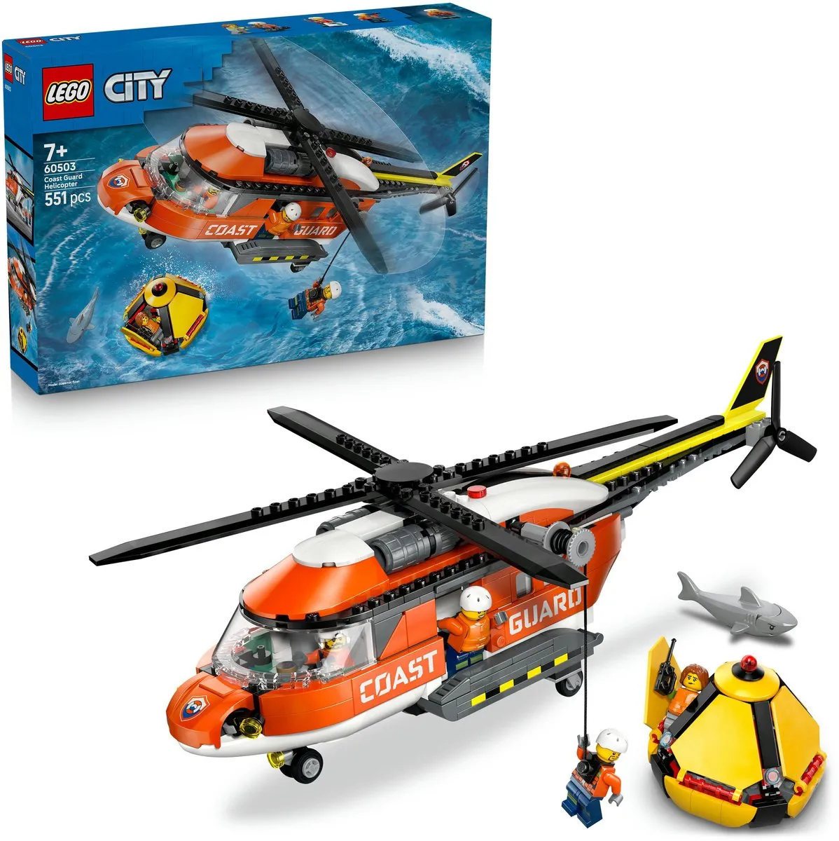 LEGO City Kustwacht Reddingshelikopter 60503 - 551 Stukken - 4 Minifiguren