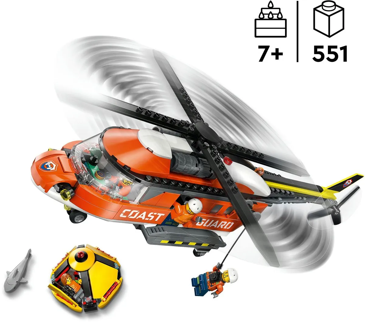 LEGO City Kustwacht Reddingshelikopter 60503 - 551 Stukken - 4 Minifiguren