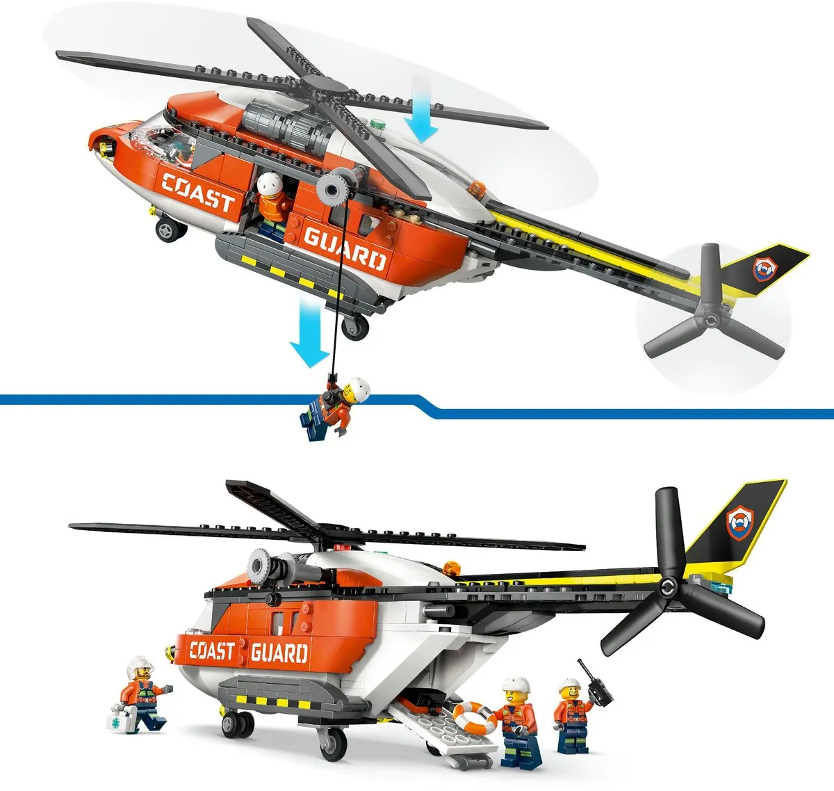 LEGO City Kustwacht Reddingshelikopter 60503 - 551 Stukken - 4 Minifiguren - afbeelding 6 van 6