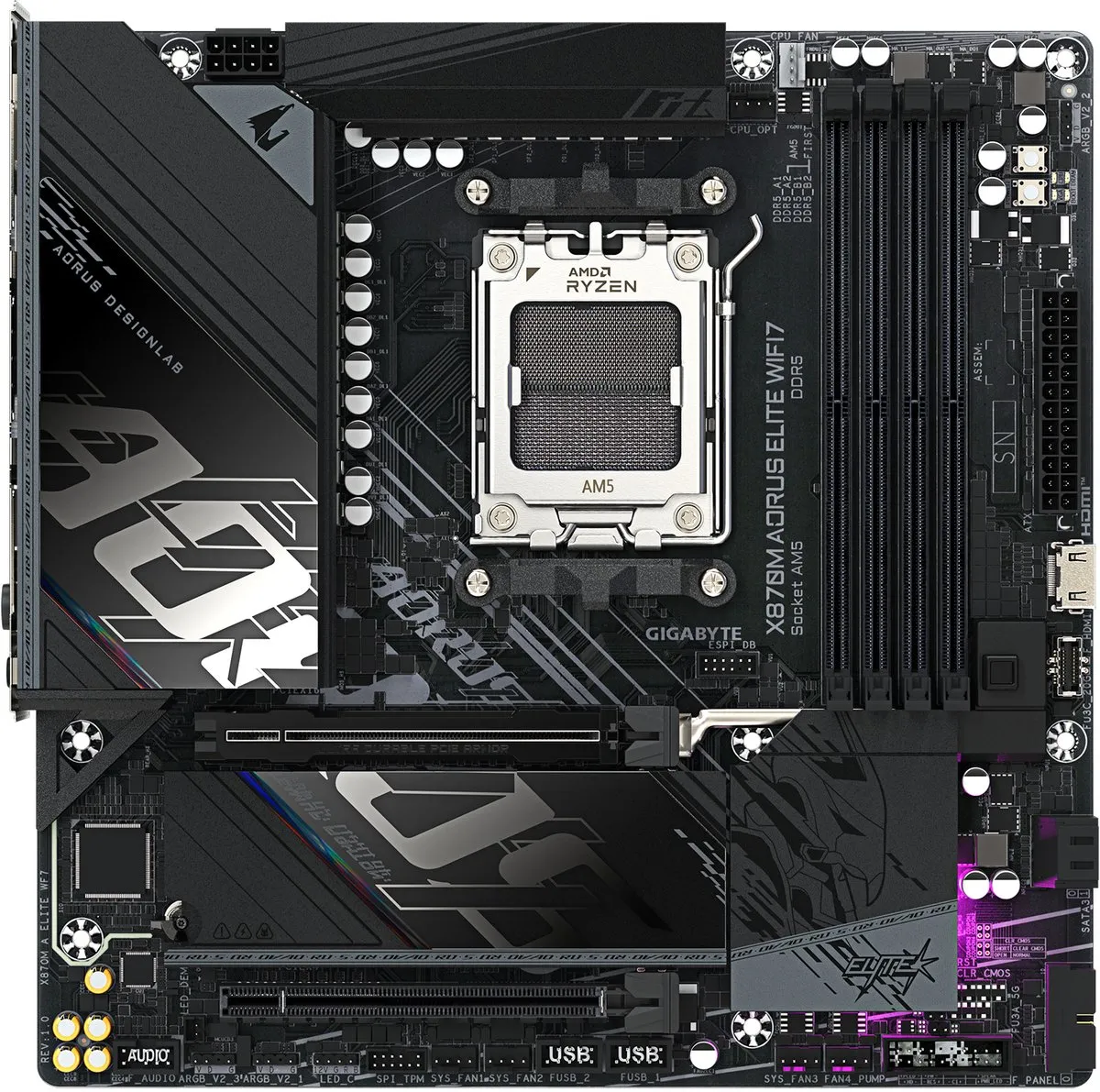 Gigabyte X870M Aorus Elite Wifi7 - AM5 Micro ATX