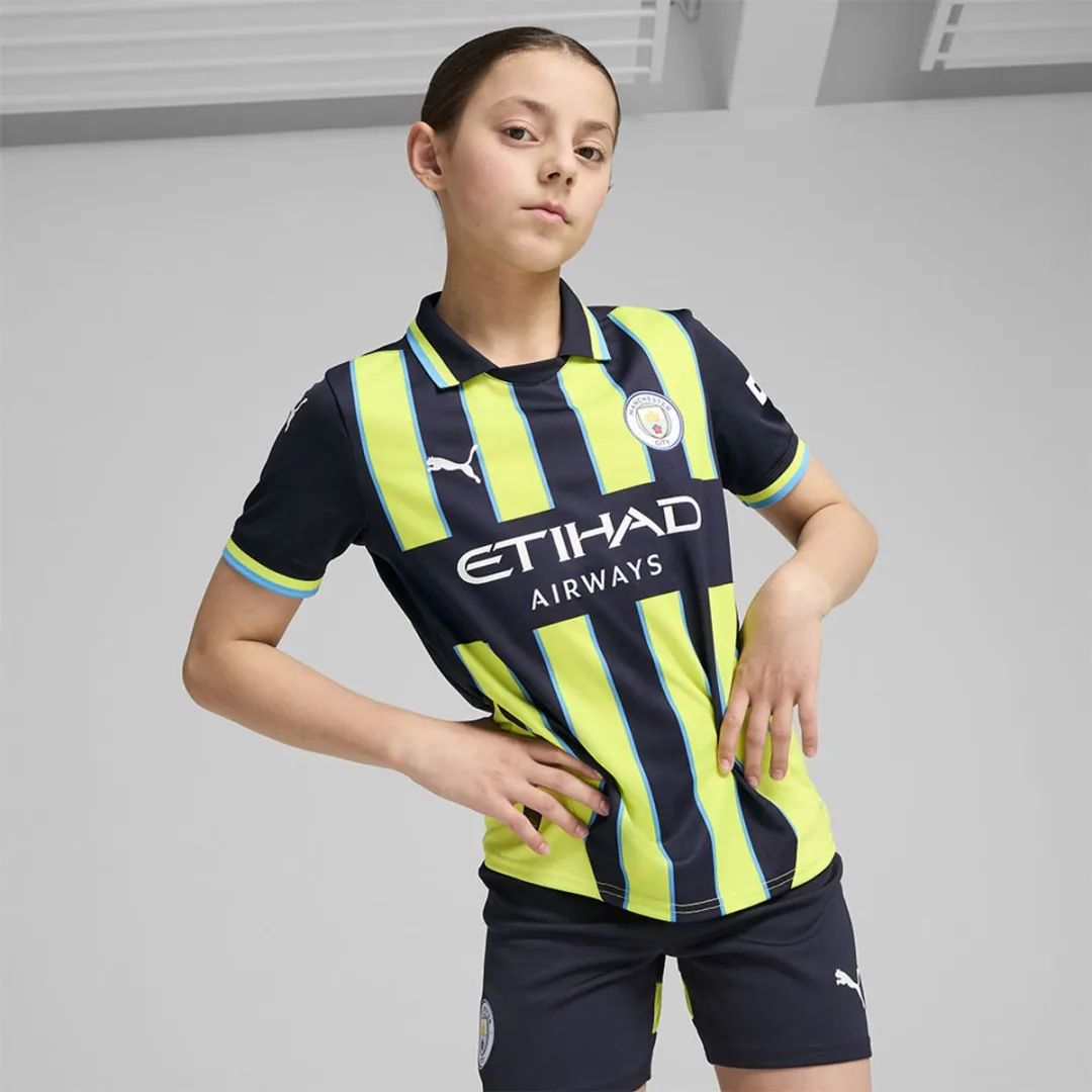 PUMA Manchester City FC 24/25 Weg T-shirt Junior - Geel 9-10 jaar