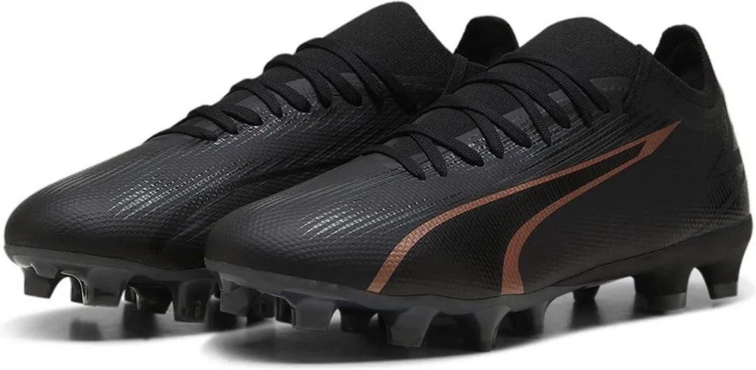 PUMA ULTRA MATCH FG/AG Sportschoenen - Zwart/Copper Rose - Maat 42