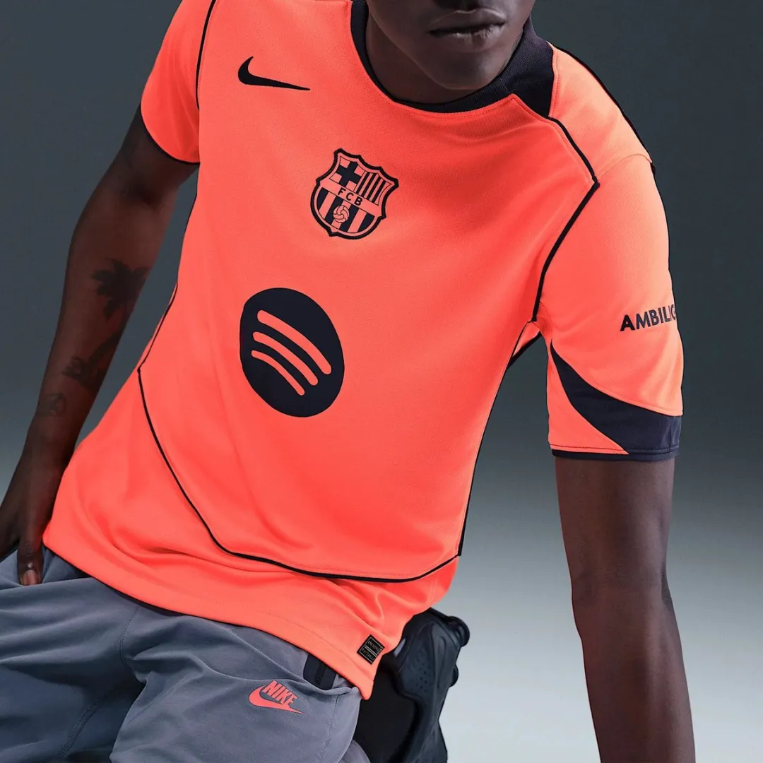 Nike FC Barcelona 2025/26 Stadium 3rd Shirt L - Oranje/Donkerblauw