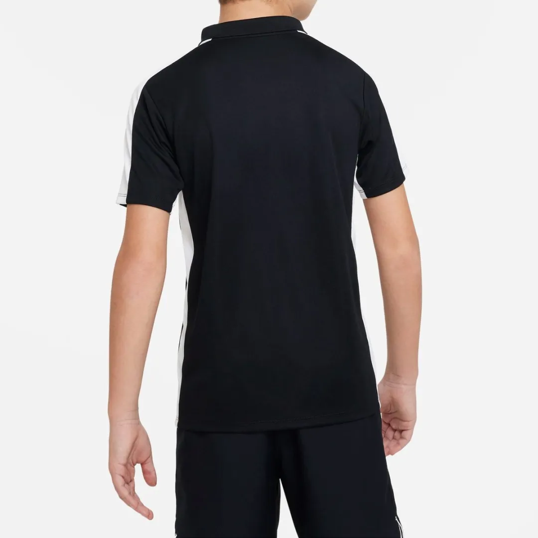 Nike Dri-FIT Academy Polo Junior 116 - Zwart/Wit