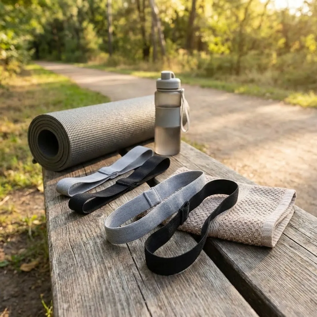 NUVEX Sport Haarbanden Set - 4 Stuks - Zwart/Grijs