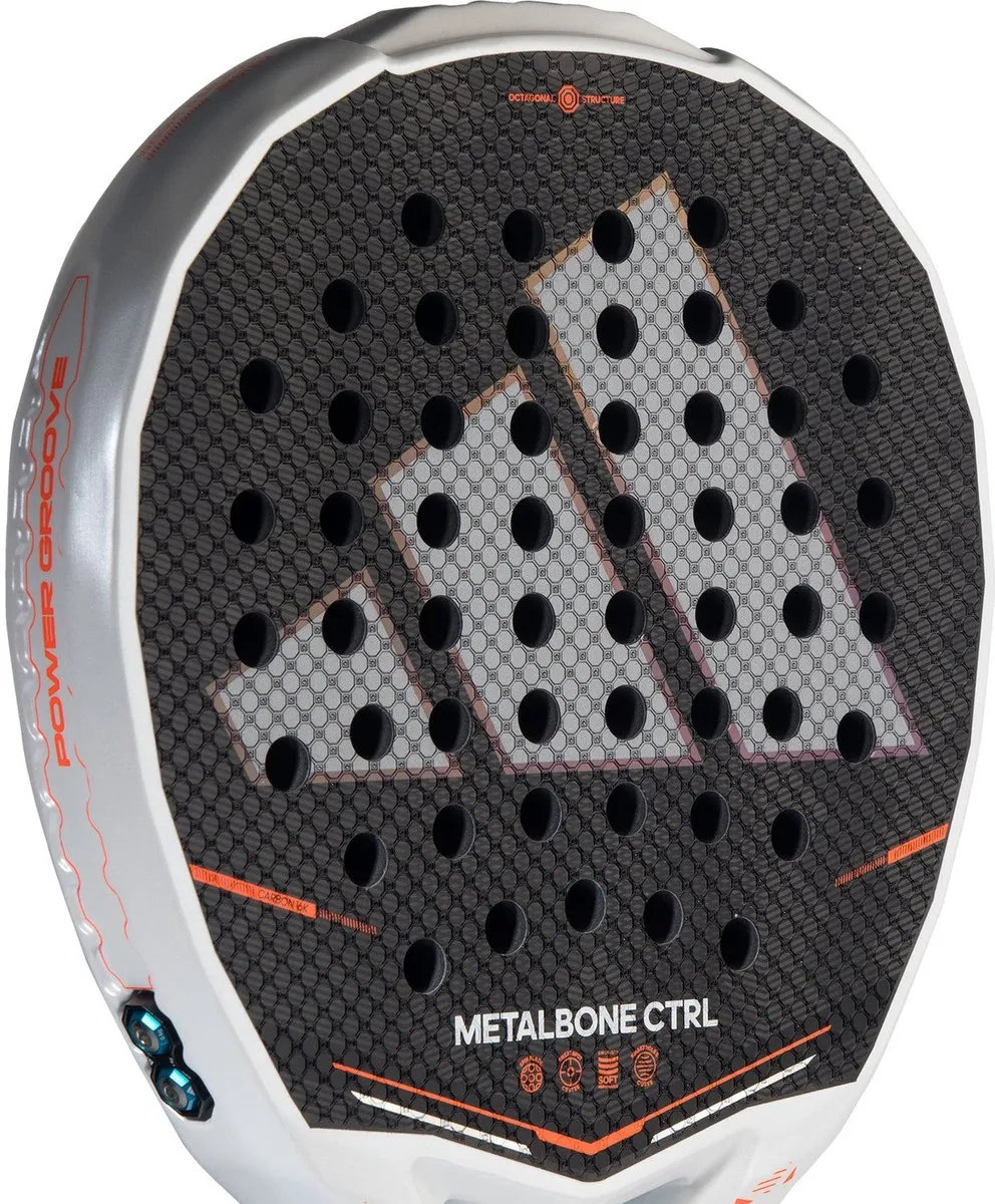 Adidas Metalbone Ctrl 2026 Padelracket - Zwart/Wit/Oranje - afbeelding 6 van 6