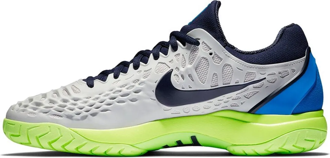 Nike Air Zoom Cage 3 HC - Tennischoenen 36 - Grijs/Geel/Blauw