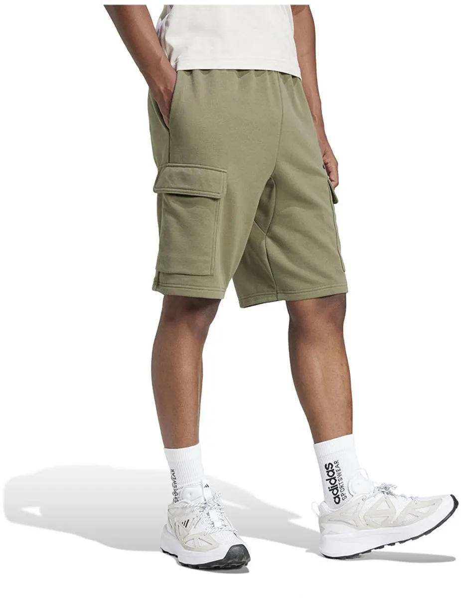adidas Essentials Feel Cozy Cargo Shorts IC9377 - S - Olive Strata