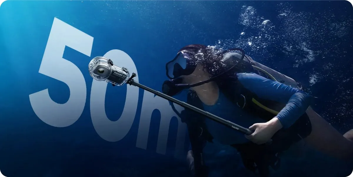 Insta360 X3 Invisible Dive Case CINSBAQW - 50m - Doorzichtig - afbeelding 6 van 6